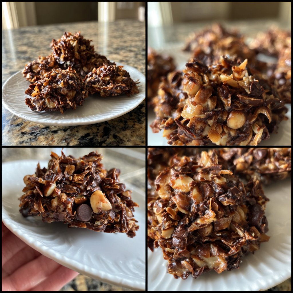 Chocolate Hazelnut Coconut Clusters