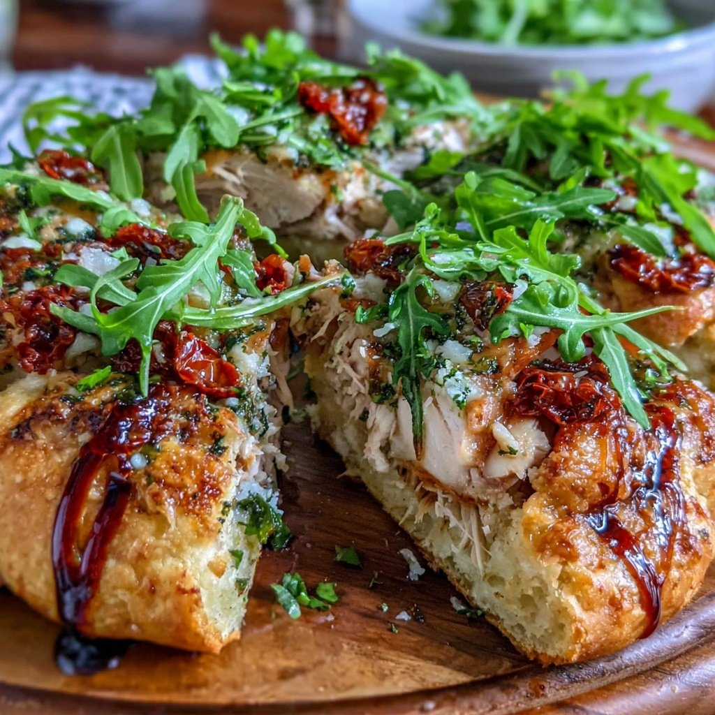 Rotisserie Chicken And Pesto Flatbread