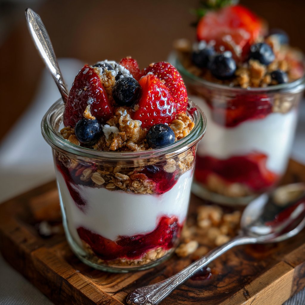 Valentine Breakfast Berry Yogurt Parfaits