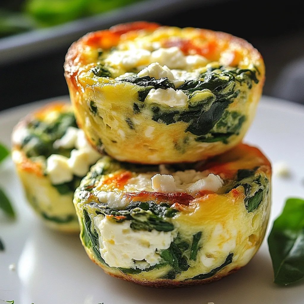 Quick & Healthy Egg Muffins with Spinach and Feta