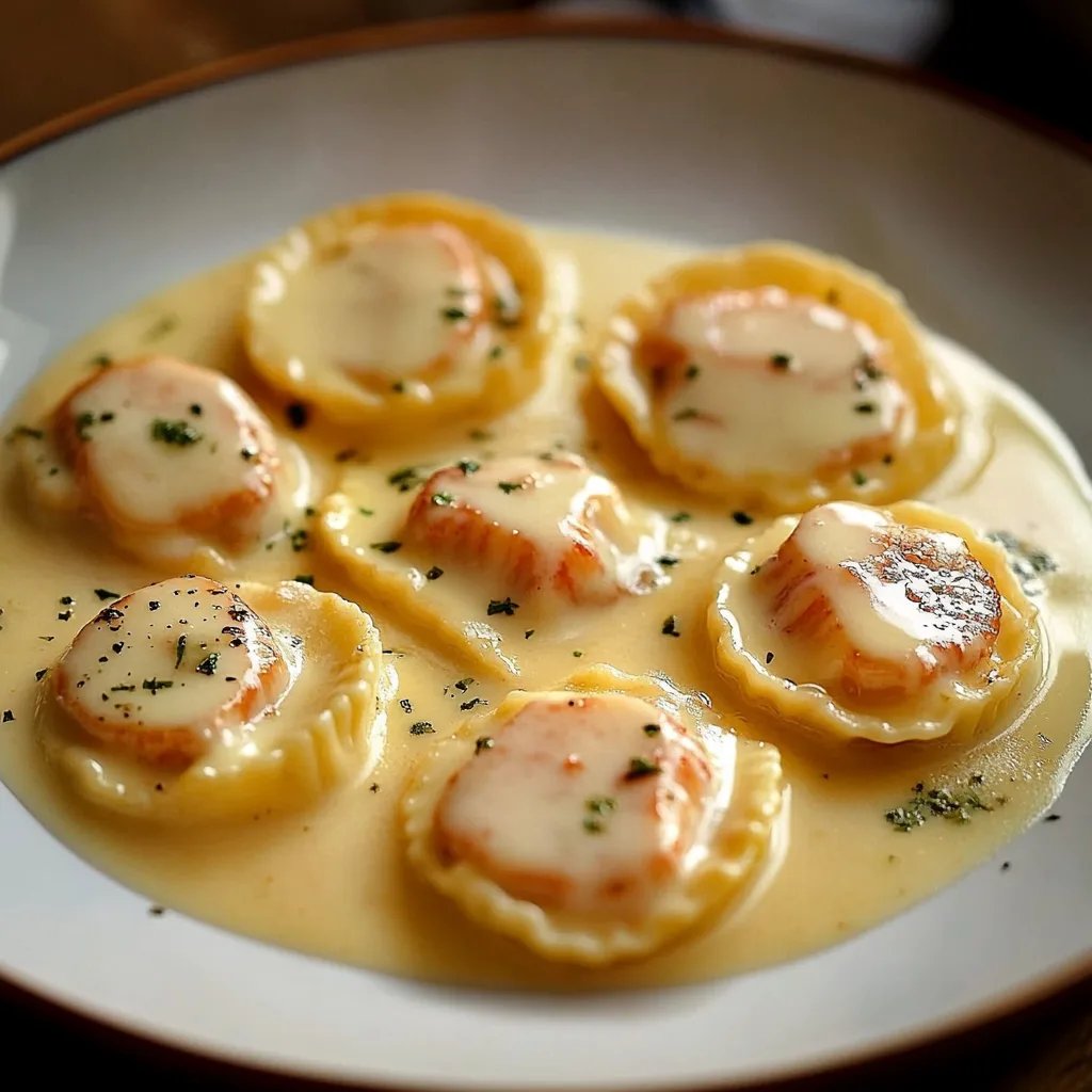 Lobster Ravioli in Lemon Butter Sauce