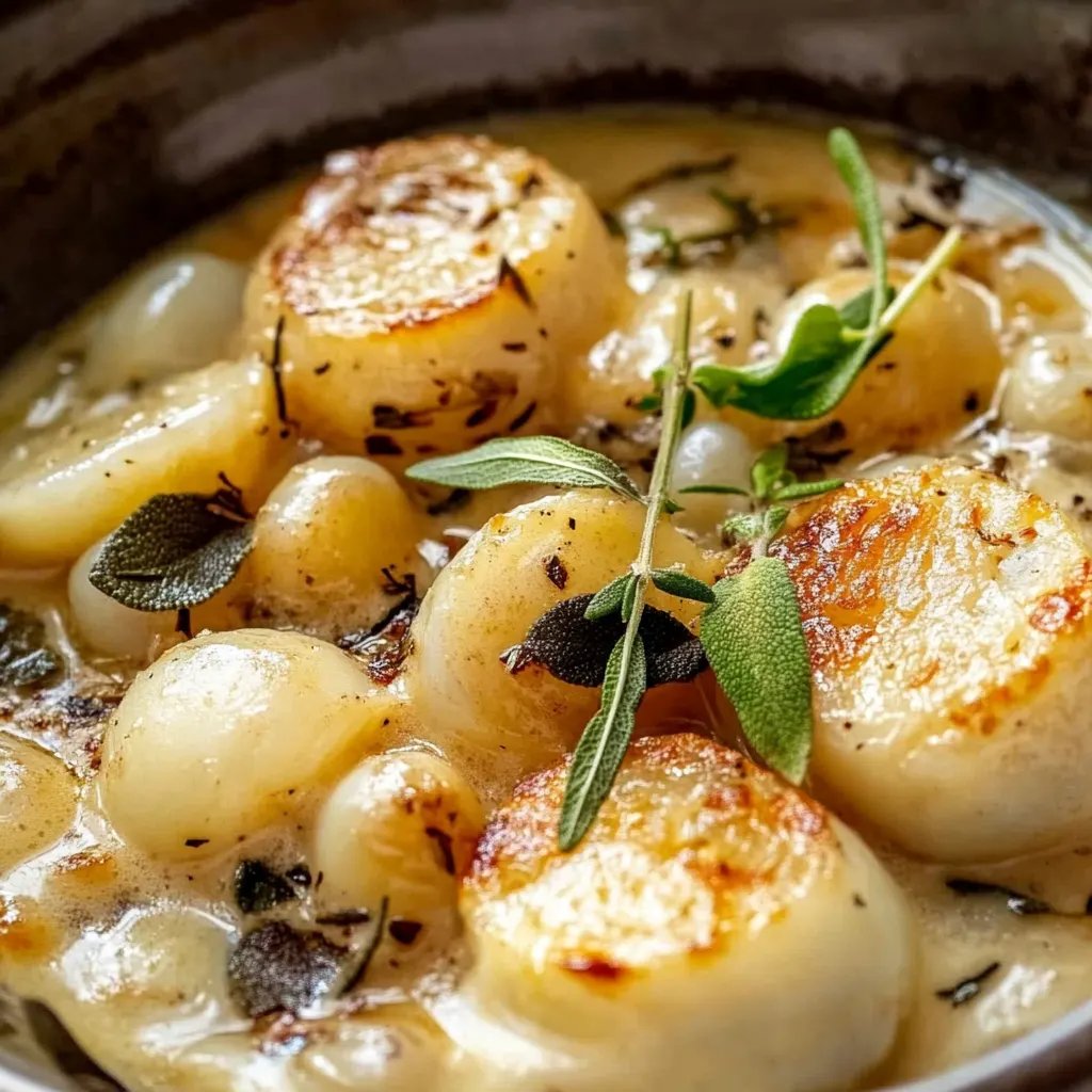 Creamed Pearl Onions with Sage and Thyme
