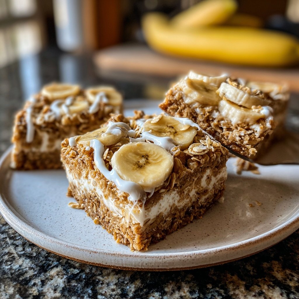 Banana Oat Yogurt Squares