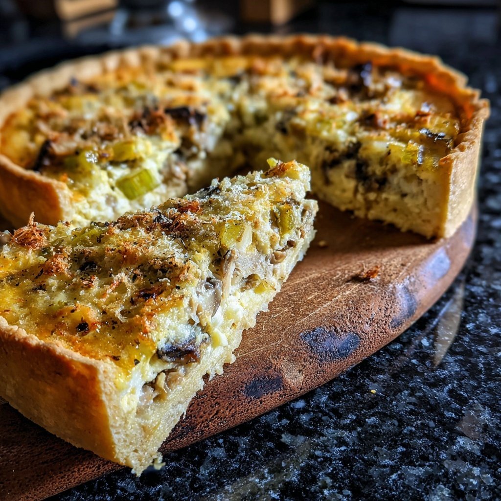 Romantic Mushroom and Leek Tart