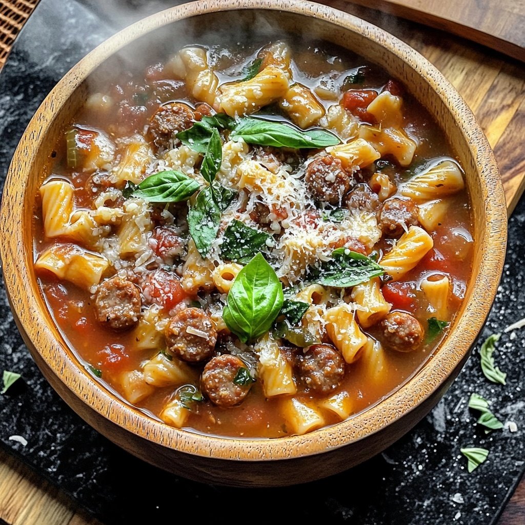 Italian Sausage Pasta Soup