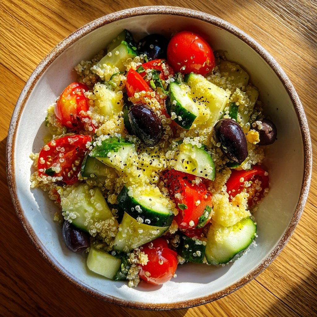 Mediterranean Quinoa Veggie Salad