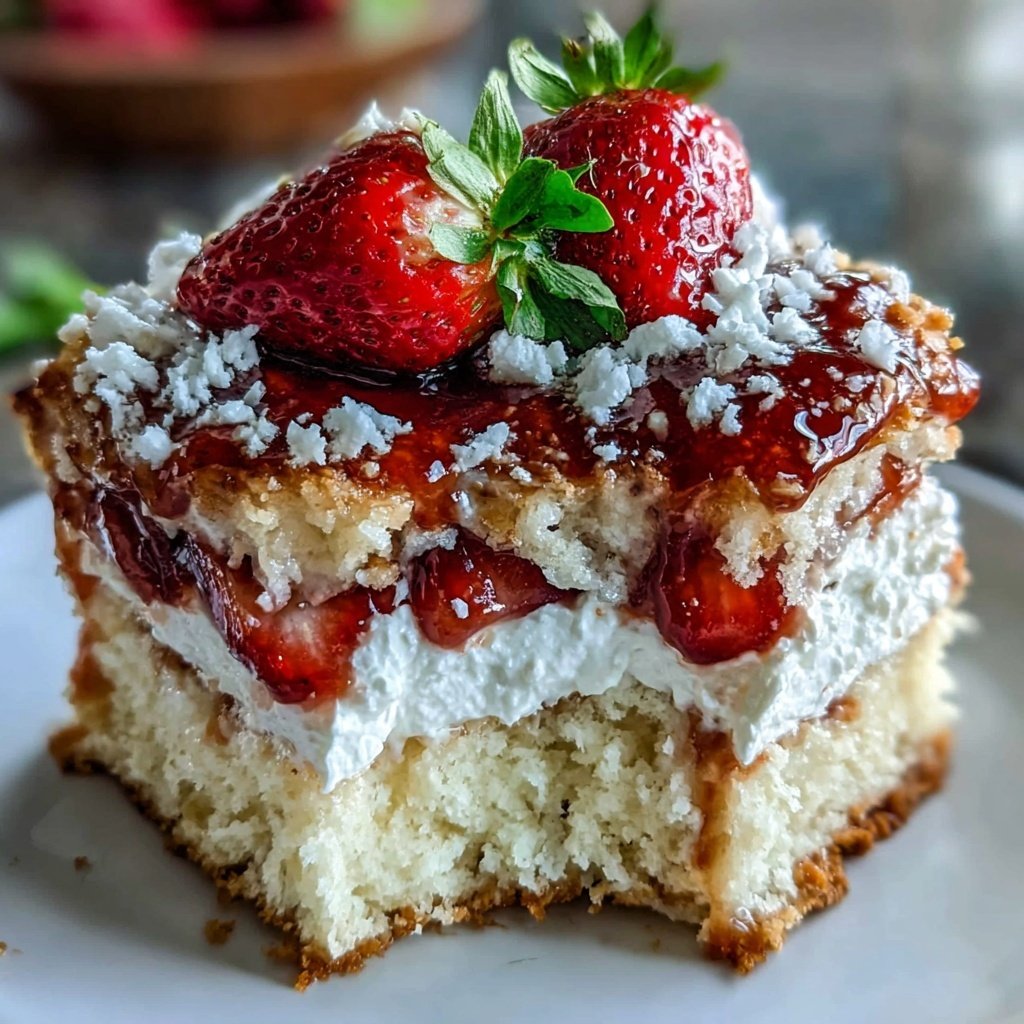 Strawberry Shortcake Sheet Cake