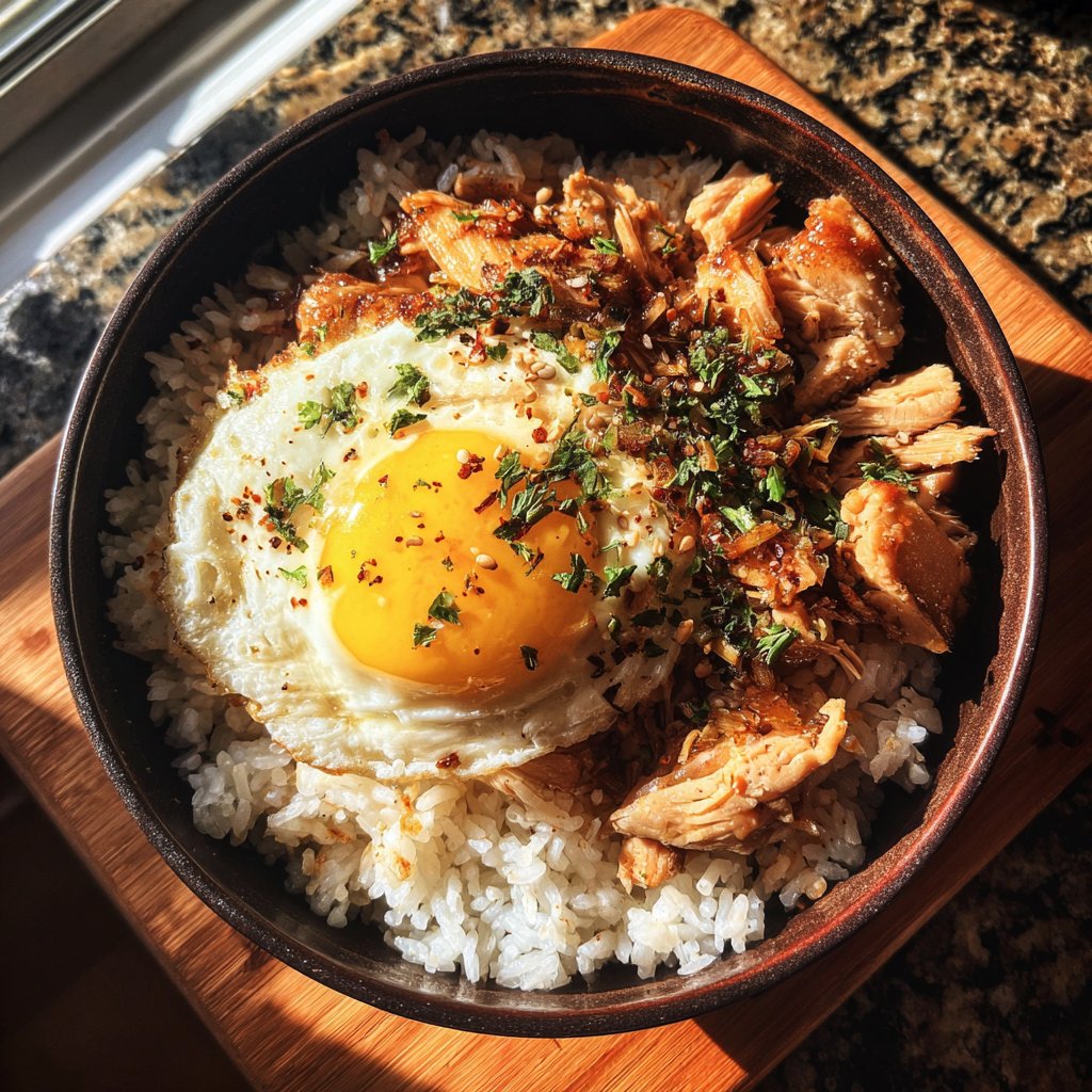 High Protein Chicken Rice Bowl