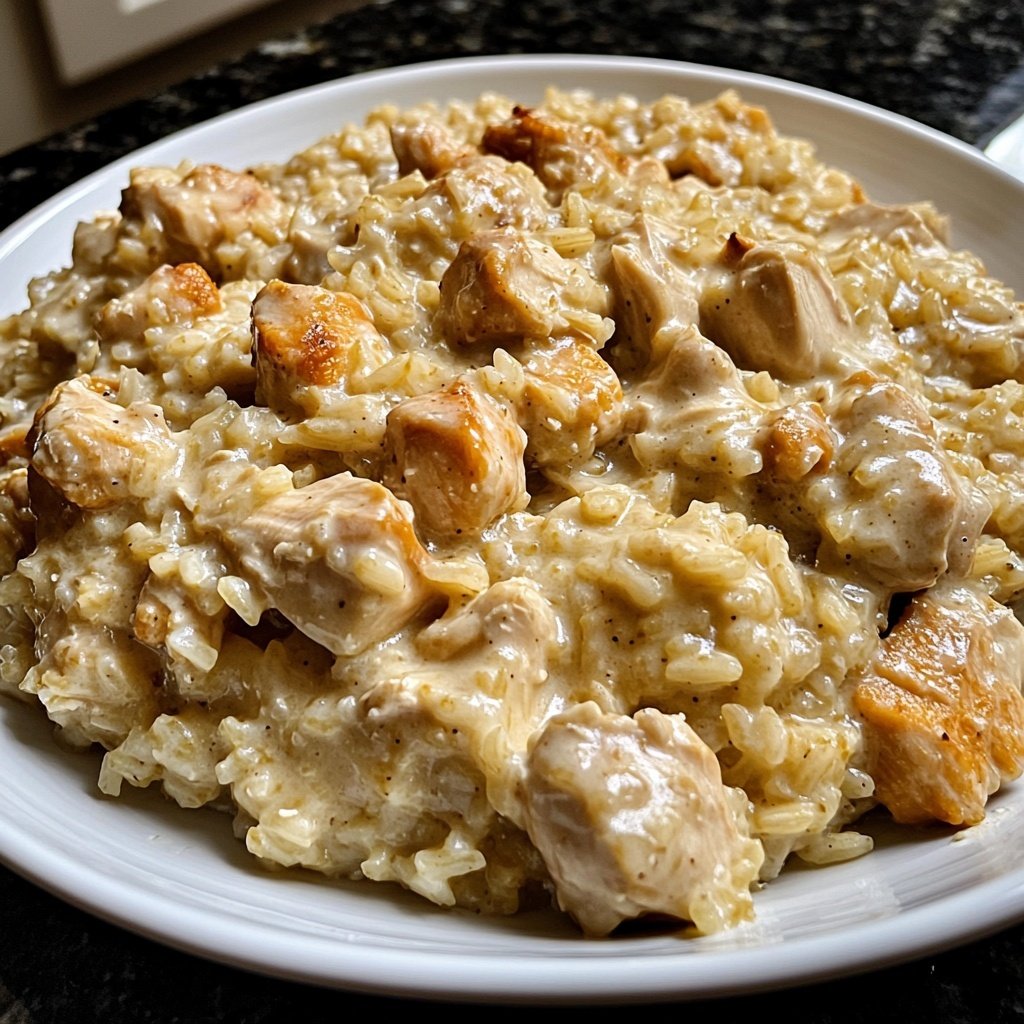 Creamy Slow Cooker Chicken and Rice