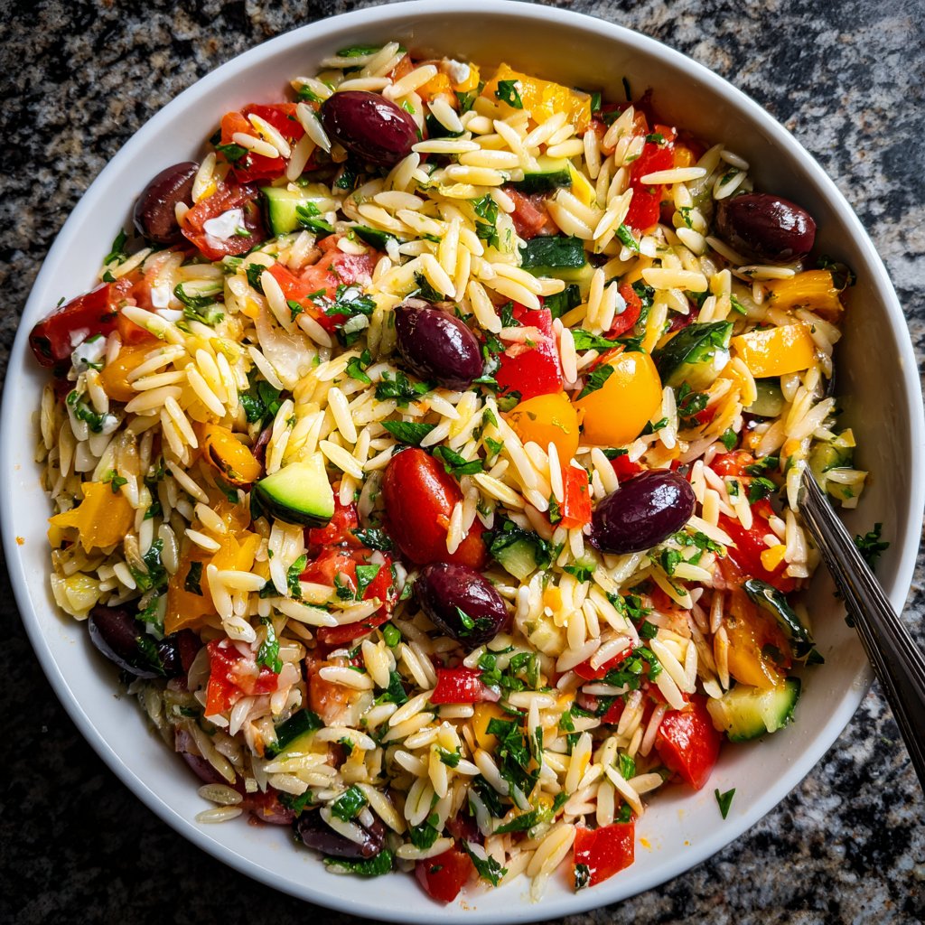 Healthy Lunch Greek Orzo Salad