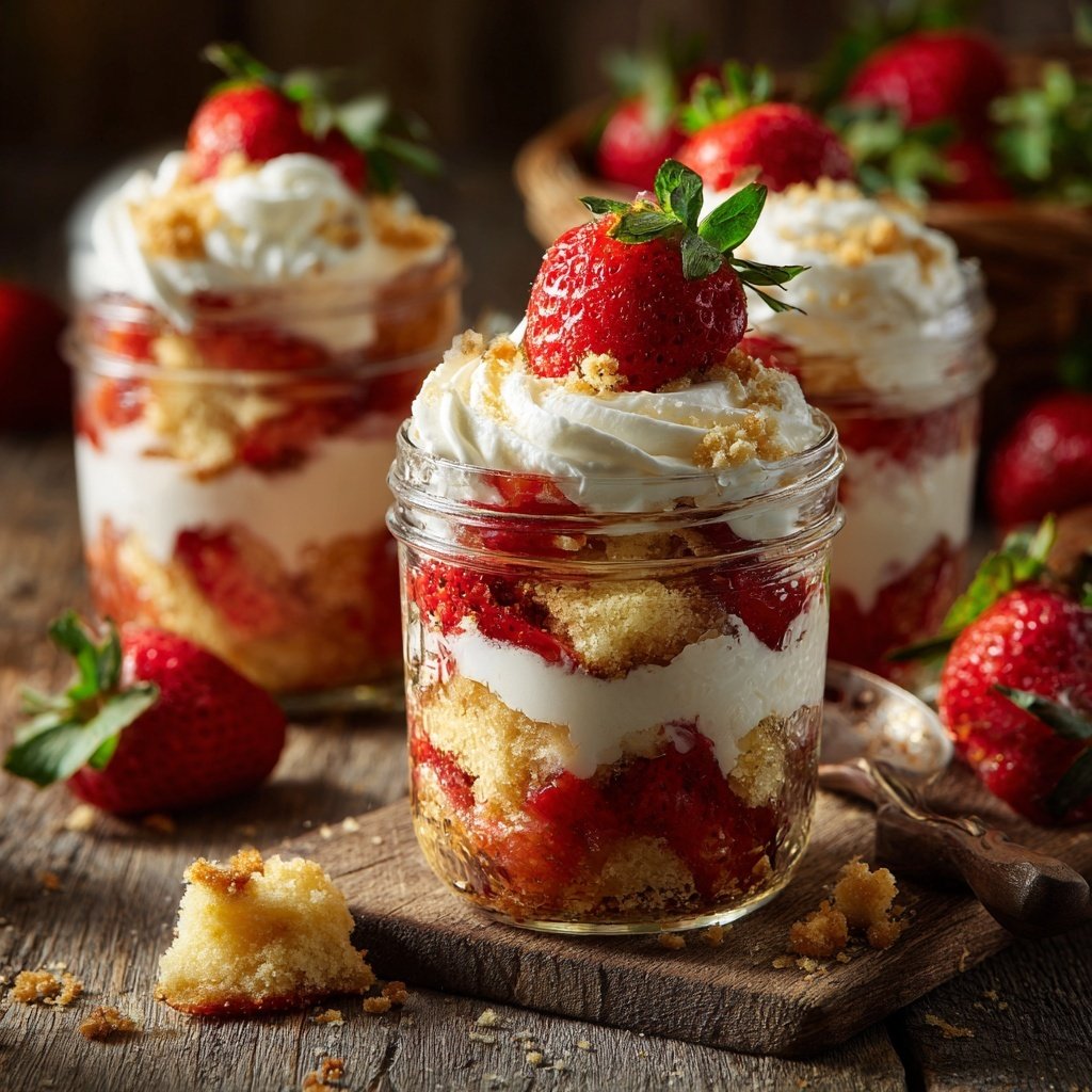 Strawberry Shortcake Mason Jars