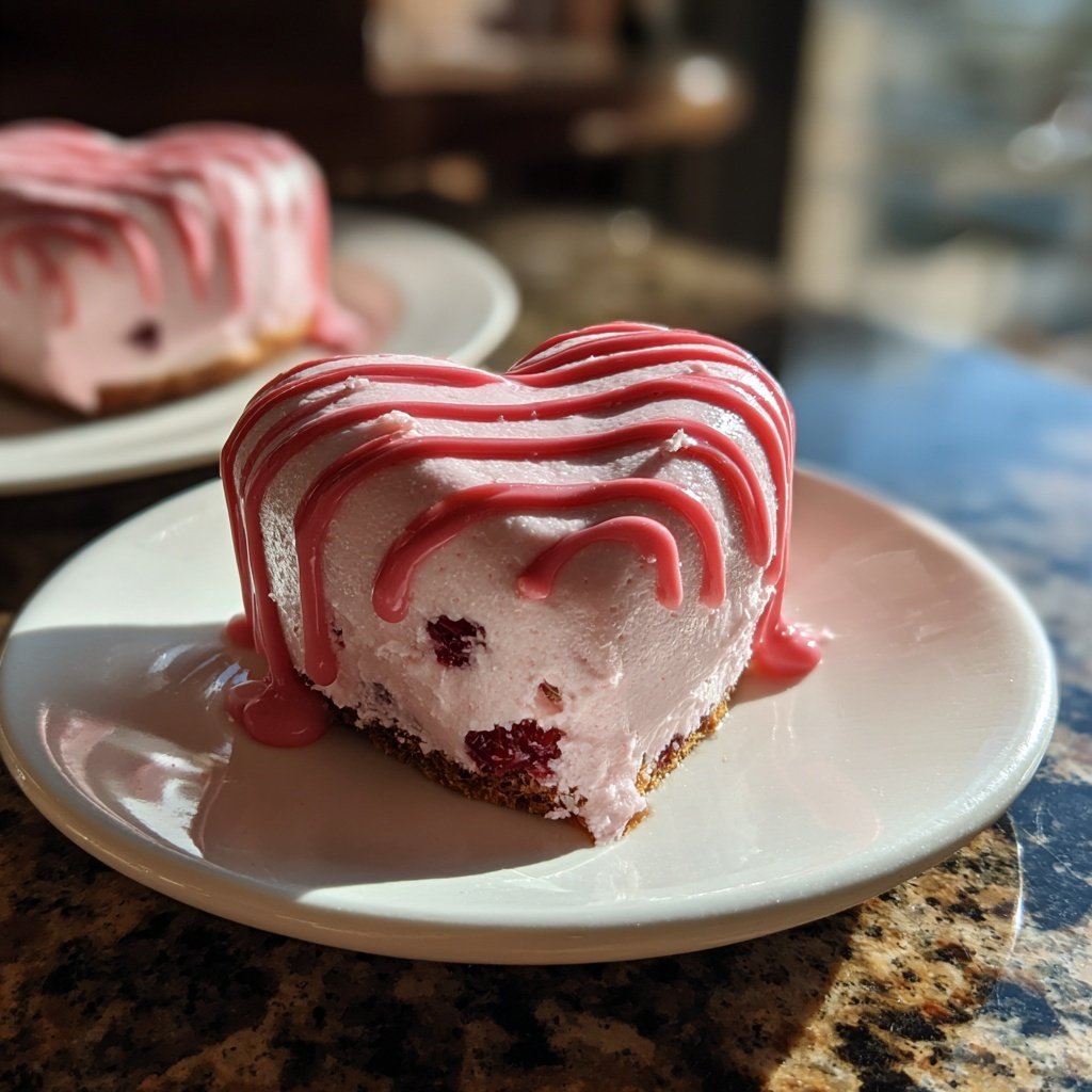 Mini Heart Cake with Raspberry Cream