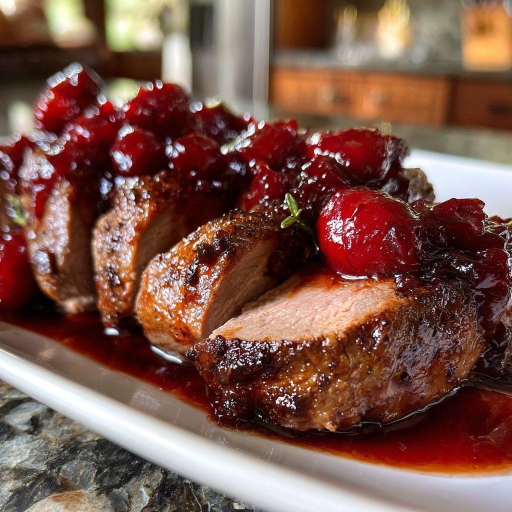 Pork Tenderloin with Cherry Sauce