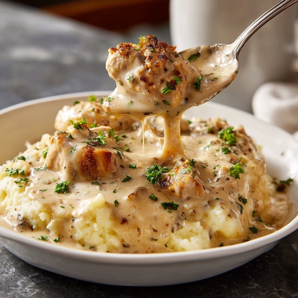 Comfort Food Creamy Chicken and Mashed Potatoes
