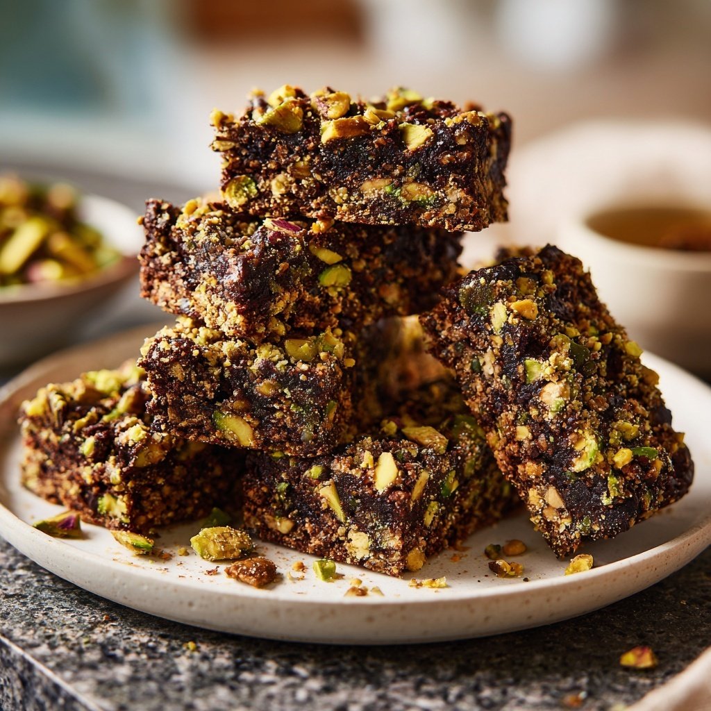 Chocolate Pistachio Breakfast Bars