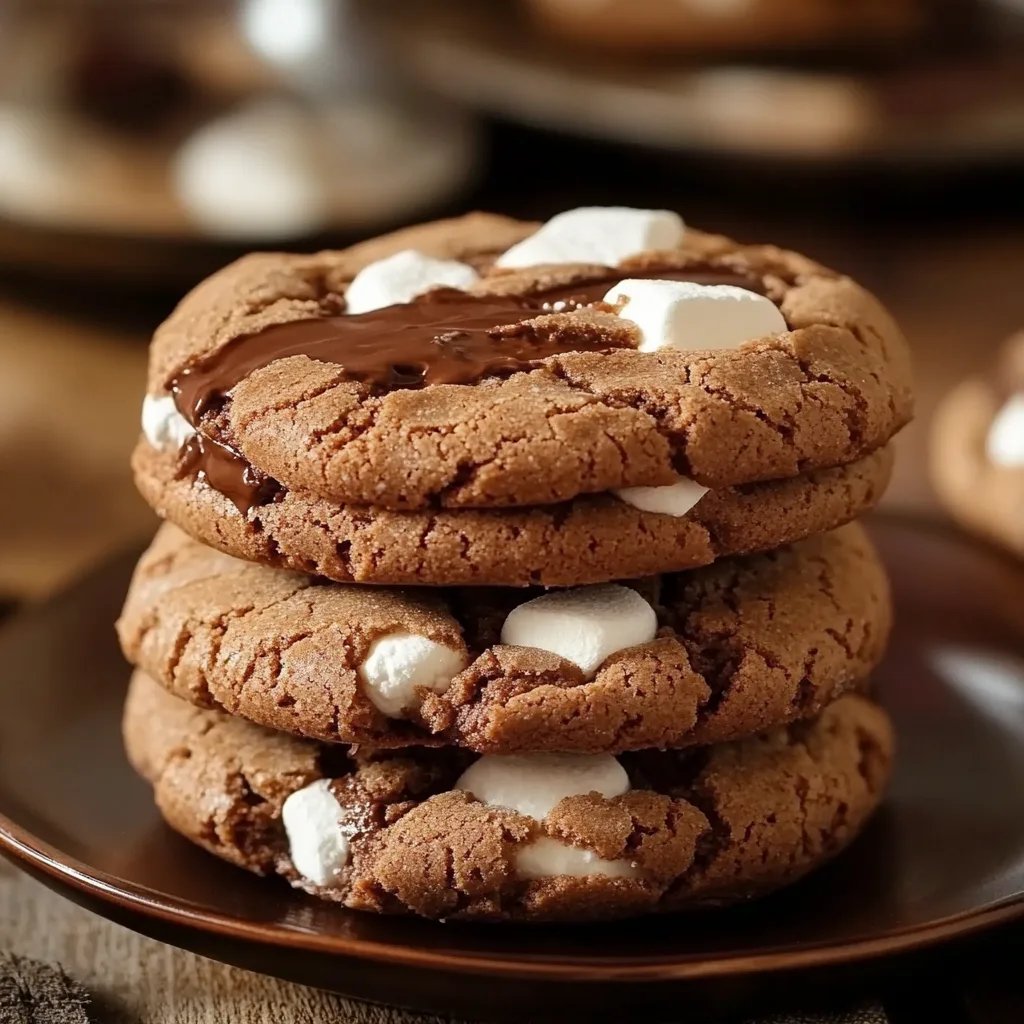 Homemade Nutella Marshmallow Cookies