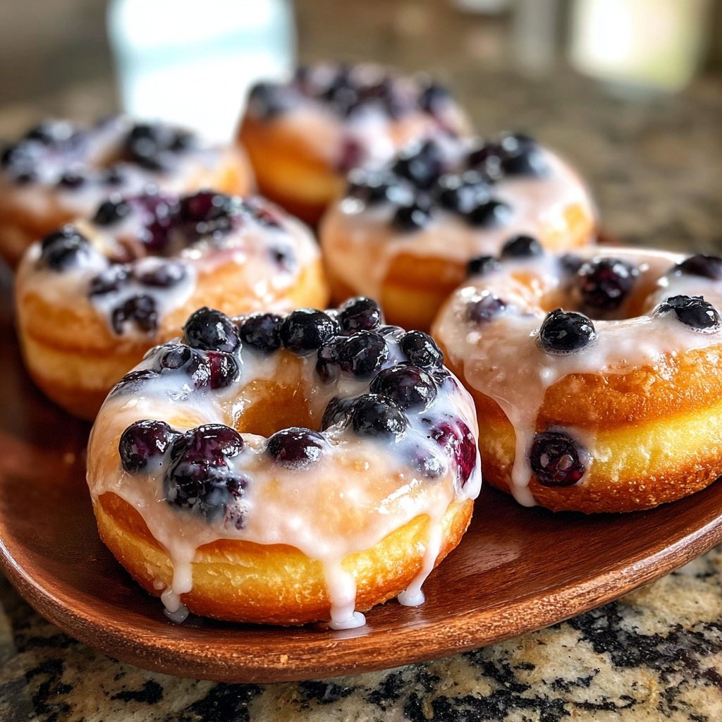Blueberry Lemon Glazed Donuts
