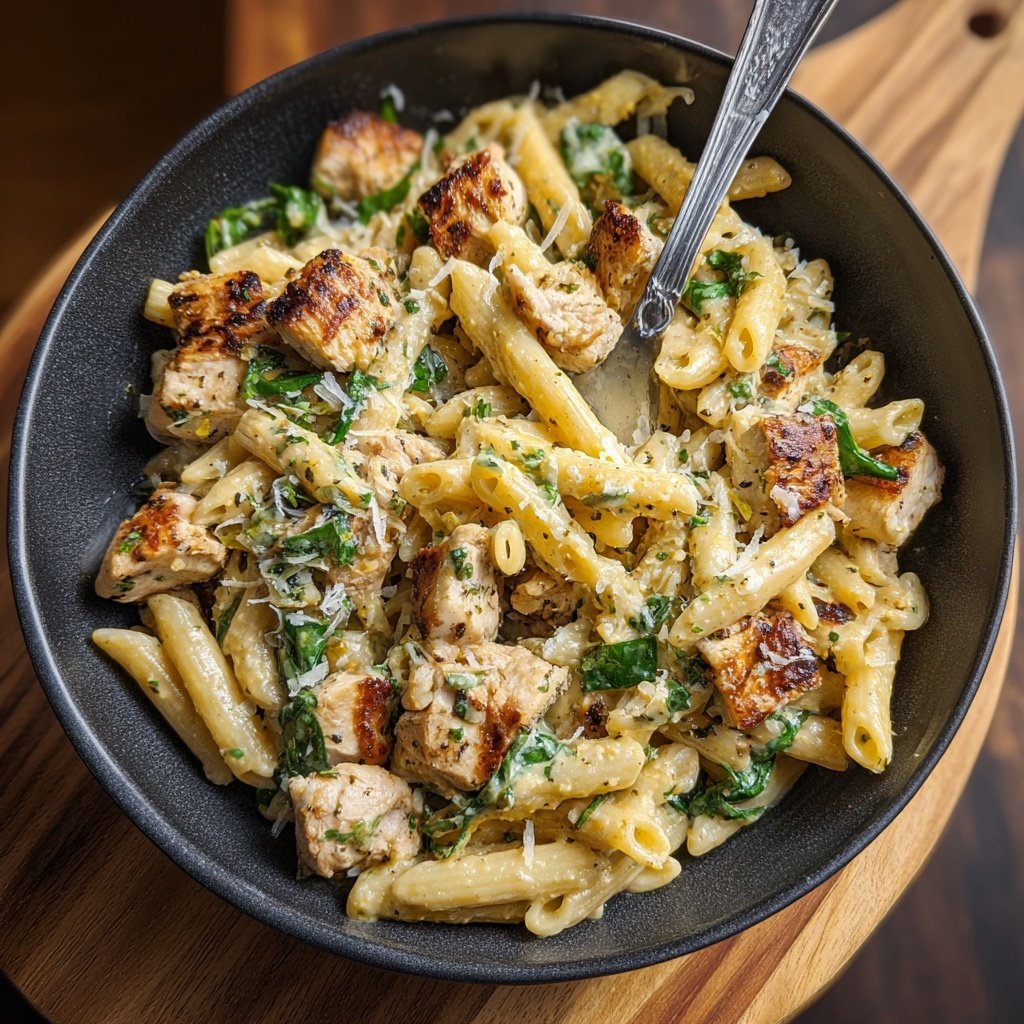 High Protein Chicken Pasta Bowl