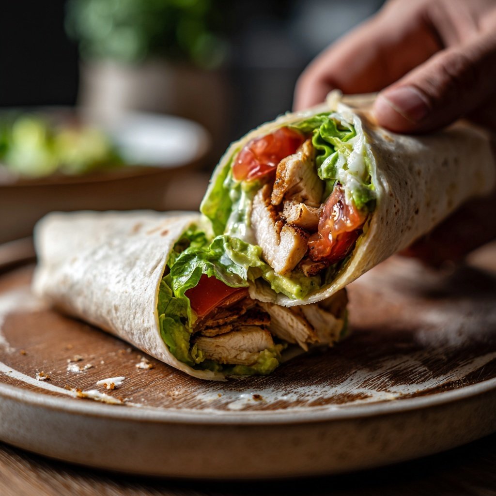 Healthy Chicken And Avocado Wrap
