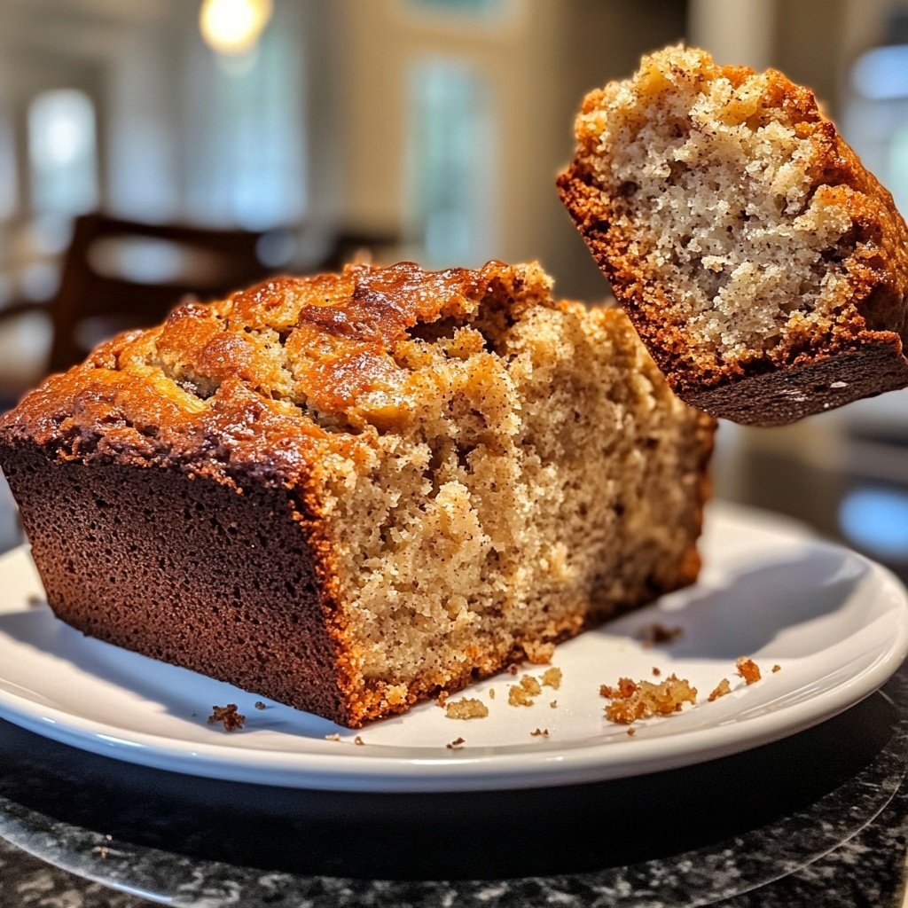 Moist Banana Bread with Ripe Bananas