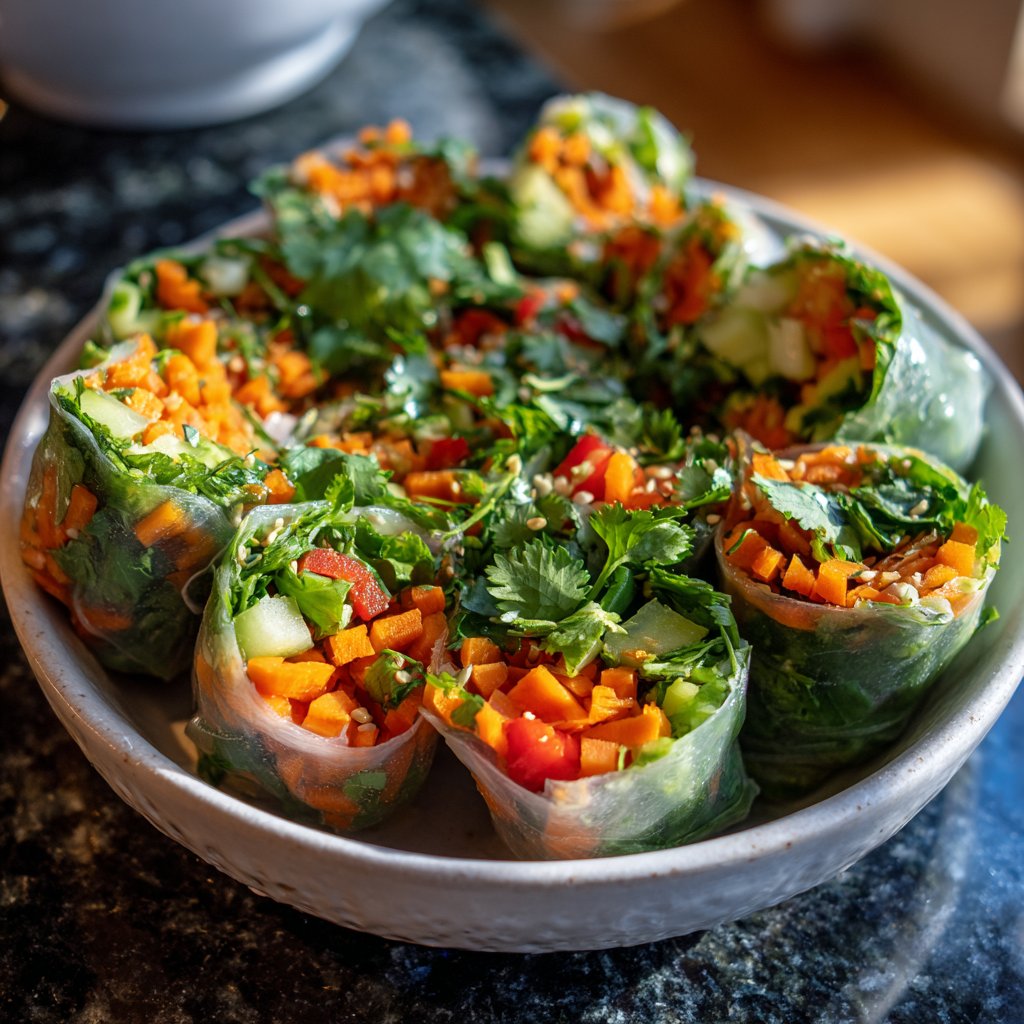 Super Bowl Veggie Spring Rolls